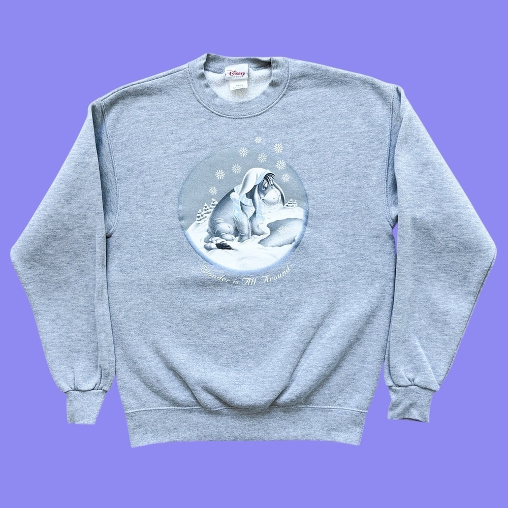 Eeyore Wonder is All Around Y2K Disney Store Crewneck Sweatshirt Women’s (S)
